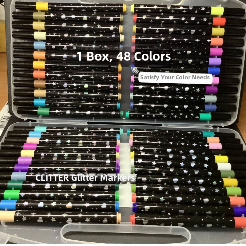 Glitterový marker s luminescujúcim perleťovým atramentom na maľovanie – vhodný pre študentov