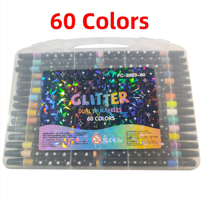 Glitterový marker s luminescujúcim perleťovým atramentom na maľovanie – vhodný pre študentov