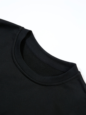 HOOKONYOU Női pulóver kerek nyakkal, laza szabású, betűs logós nyomat, poliészter