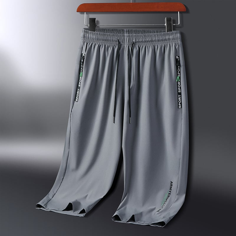 Корейски стил свободни съкратени панталони, средна талия, връзка за стягане