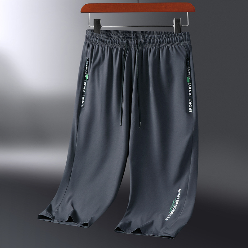 Корейски стил свободни съкратени панталони, средна талия, връзка за стягане