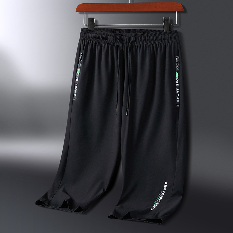 Корейски стил свободни съкратени панталони, средна талия, връзка за стягане