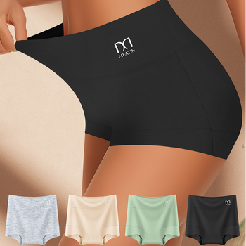 Dámske bavlnené boxerky s vysokým pásom, zdvíhanie zadočku, spevnenie brucha, priedušné, jednobarevné