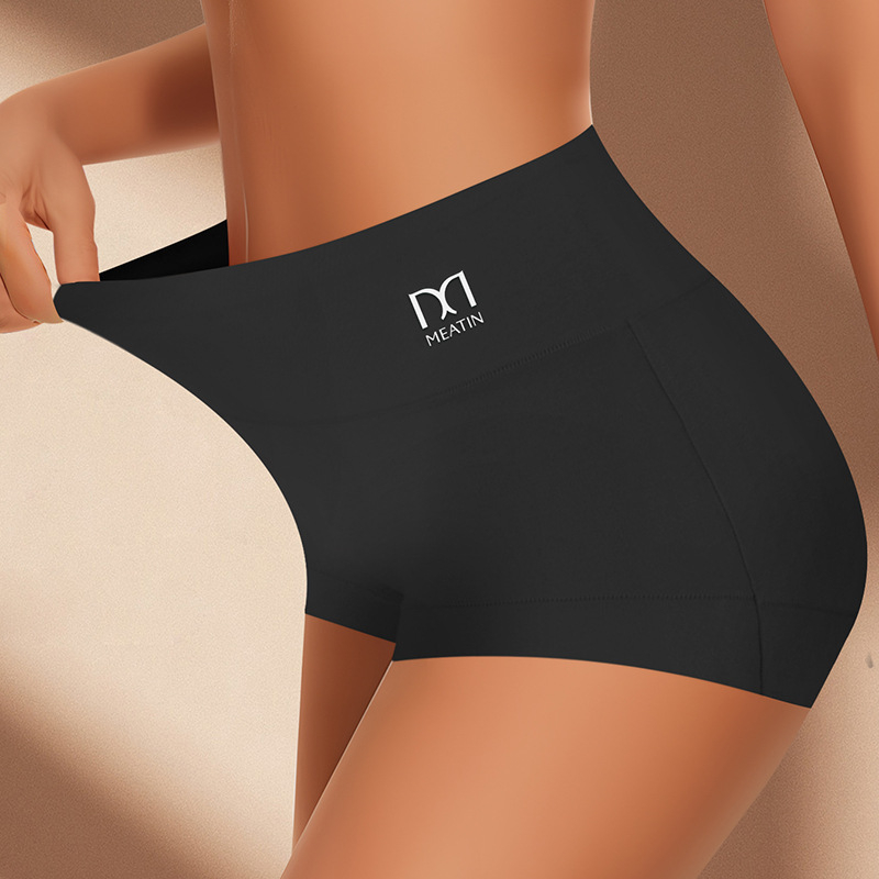 Dámske bavlnené boxerky s vysokým pásom, zdvíhanie zadočku, spevnenie brucha, priedušné, jednobarevné