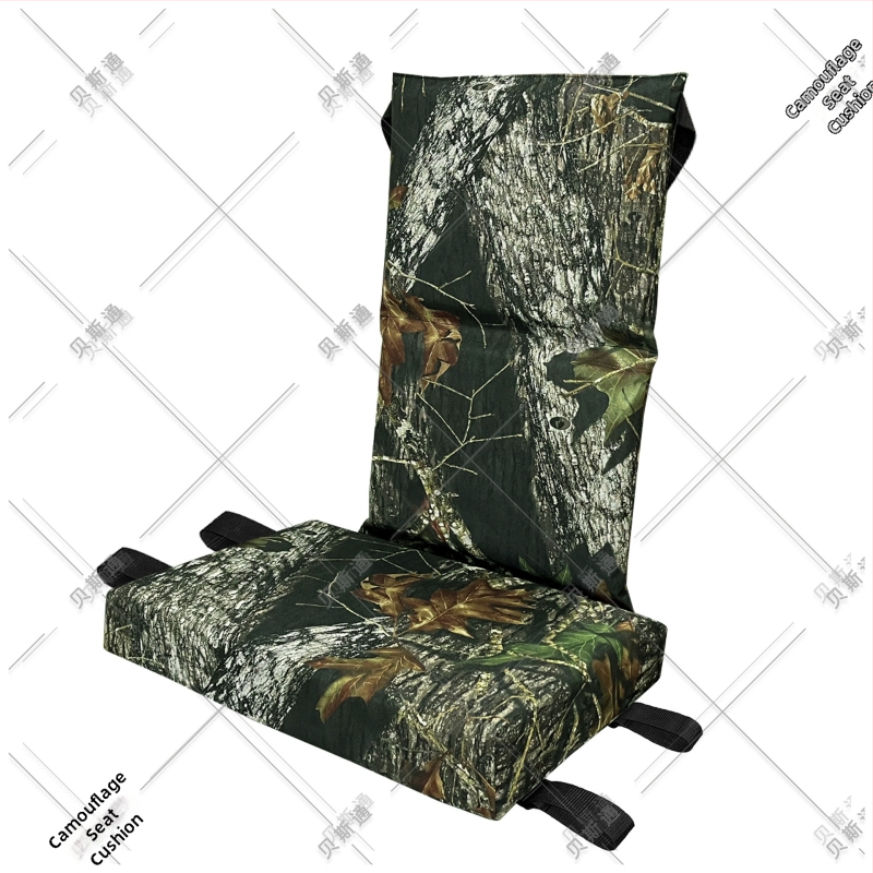 Išorinis medžiotojo sėdėjimo pagalvė mediniam kėdei, Oxford audinys, kamufliažas raštas, ruduo–žiema, be laikiklio