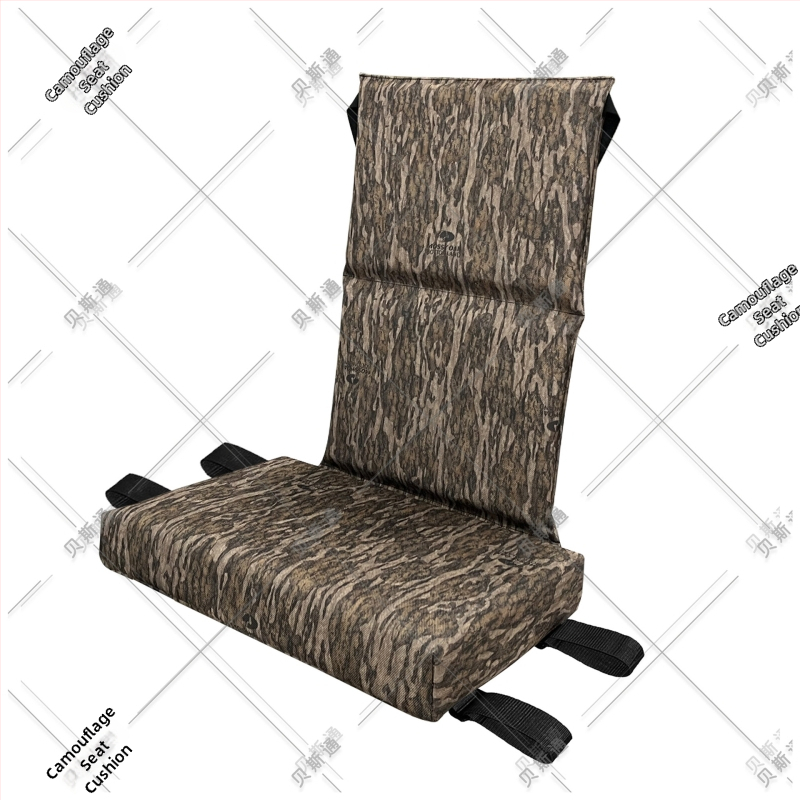 Išorinis medžiotojo sėdėjimo pagalvė mediniam kėdei, Oxford audinys, kamufliažas raštas, ruduo–žiema, be laikiklio