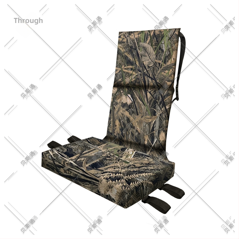 Išorinis medžiotojo sėdėjimo pagalvė mediniam kėdei, Oxford audinys, kamufliažas raštas, ruduo–žiema, be laikiklio