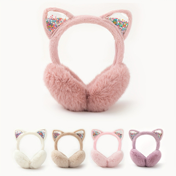 Earmuffs pliabile de iarnă pentru fete (Poliester | Pentru fete | Iarnă | Model jd601099686921121)