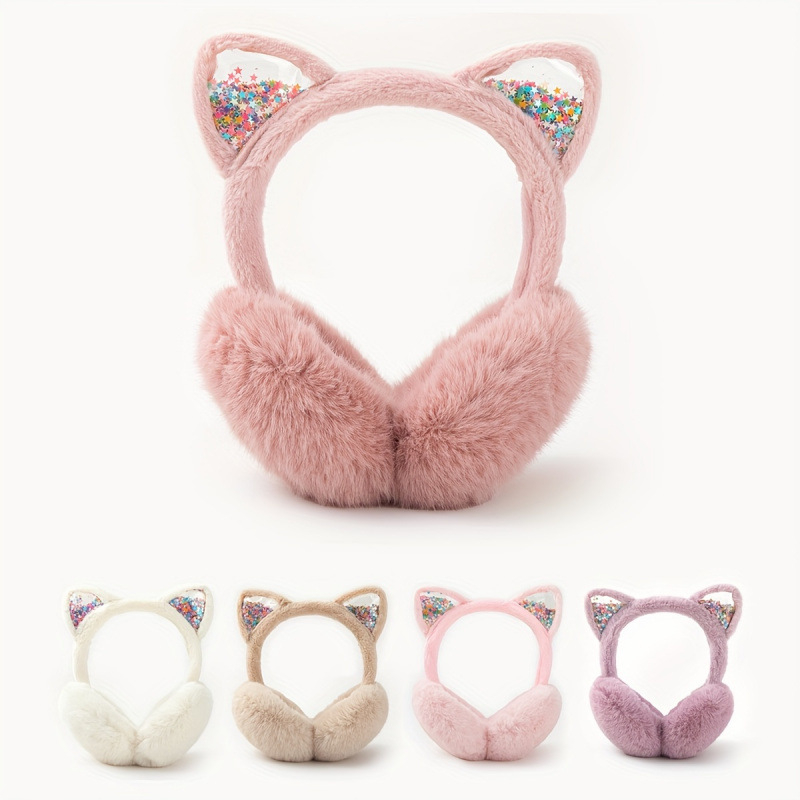 Earmuffs pliabile de iarnă pentru fete (Poliester | Pentru fete | Iarnă | Model jd601099686921121)