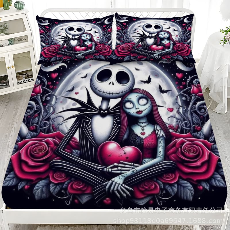 Gáza posteľná sukňa 3-dielny set, digitálna potlač, Brushed, európsky klasický štýl