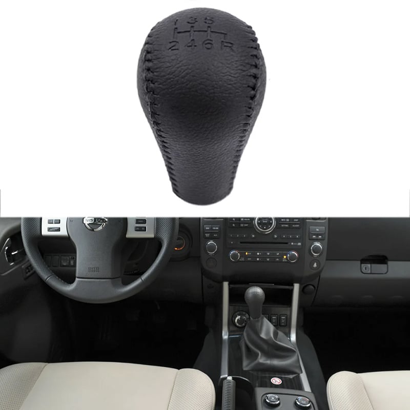 Кожена ръкохватка за скоростен лост за Nissan Navara D40, Pathfinder, Patrol Y61GQ, Y62 — модел 0919H, марка Leading