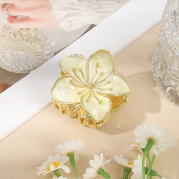 Kvetinový spon na vlasy zliatiny CB8210, dámske doplnky do vlasov, typ držiaka: zapínanie, prémiový dizajn