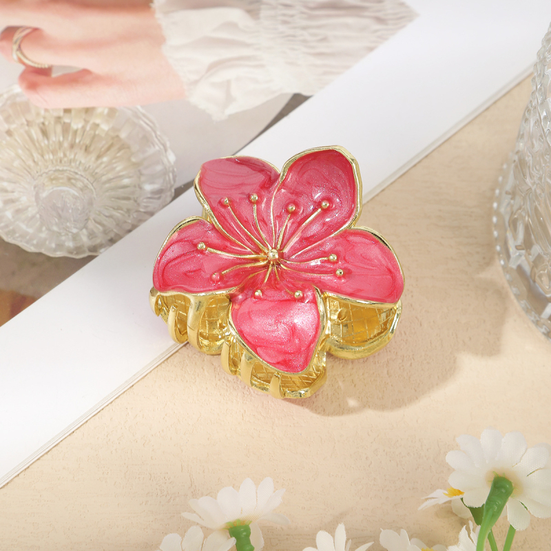 Kvetinový spon na vlasy zliatiny CB8210, dámske doplnky do vlasov, typ držiaka: zapínanie, prémiový dizajn