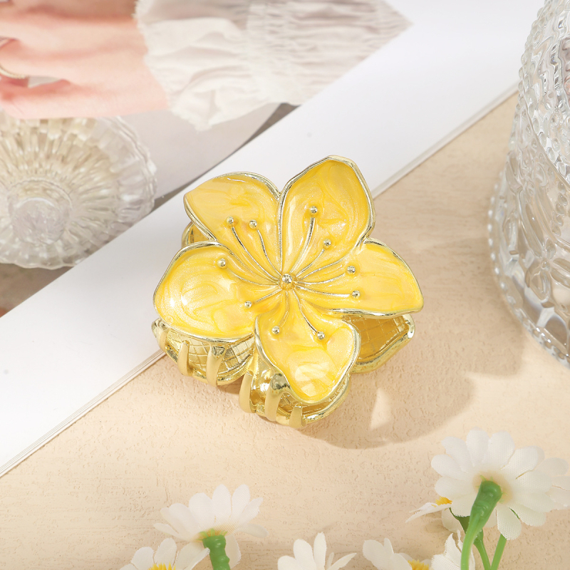 Kvetinový spon na vlasy zliatiny CB8210, dámske doplnky do vlasov, typ držiaka: zapínanie, prémiový dizajn