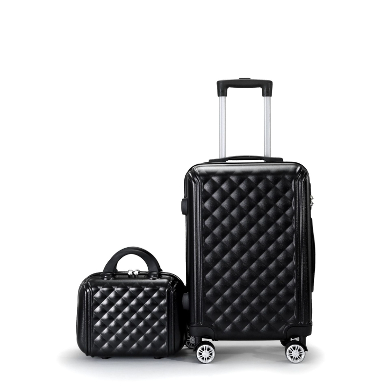 Tvrdá cestovná taška ABS+PC s univerzálnymi kolieskami, zapínanie na zips, vodotesná a odolná voči škrábaniu, 3,5 kg, zámok na kód