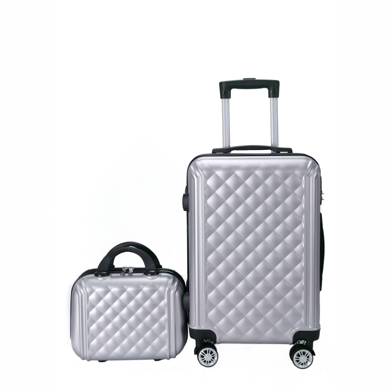 Tvrdá cestovná taška ABS+PC s univerzálnymi kolieskami, zapínanie na zips, vodotesná a odolná voči škrábaniu, 3,5 kg, zámok na kód