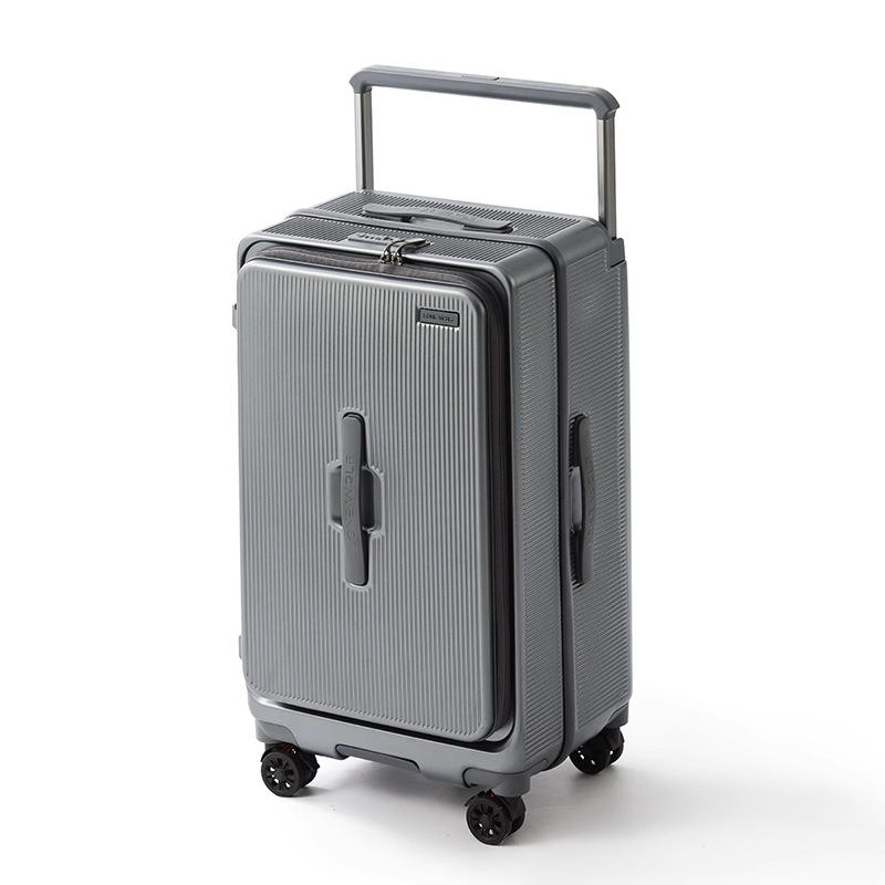 Polykarbonátový kufor s predným otvorením, veľký objem, 3,5 kg, TSA zámok s heslom, kolieska 360°