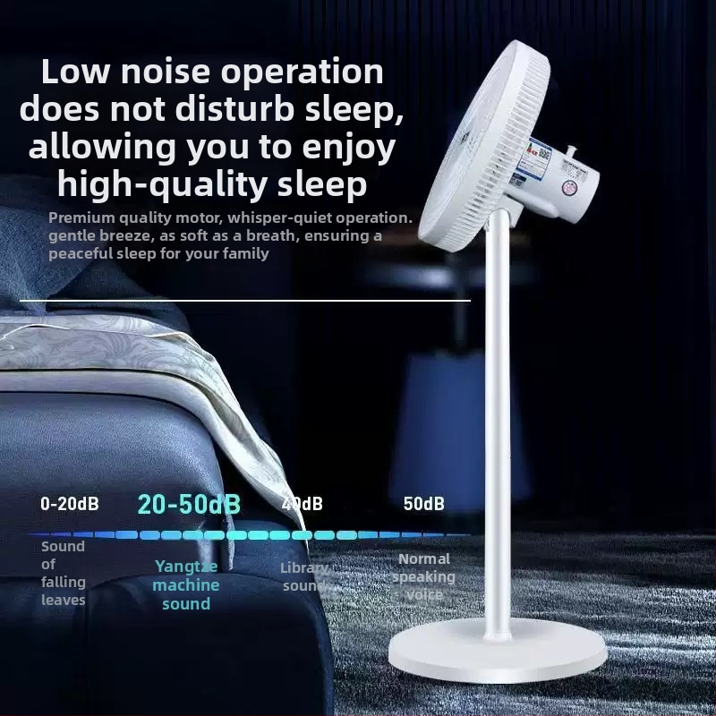 7-labaga põrandal seisev ventilaator, oscilatsiooniga pea, 50 W, 220 V, 50 Hz.