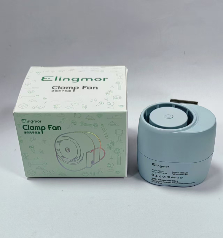 Ažurirani klips ventilator s dugim vijekom trajanja baterije, kompaktni mini ventilator s 360° rotacijom, za pojas, tih