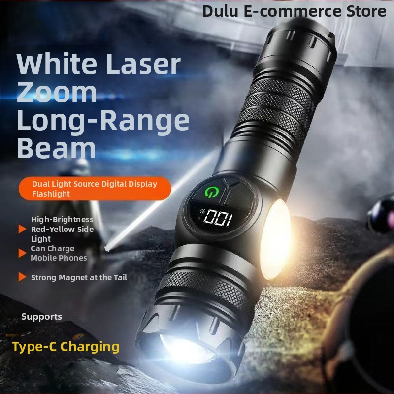 Dobíjateľná LED baterka so zoomom — Jigobird LED čip, ABS puzdro, dlhá výdrž batérie