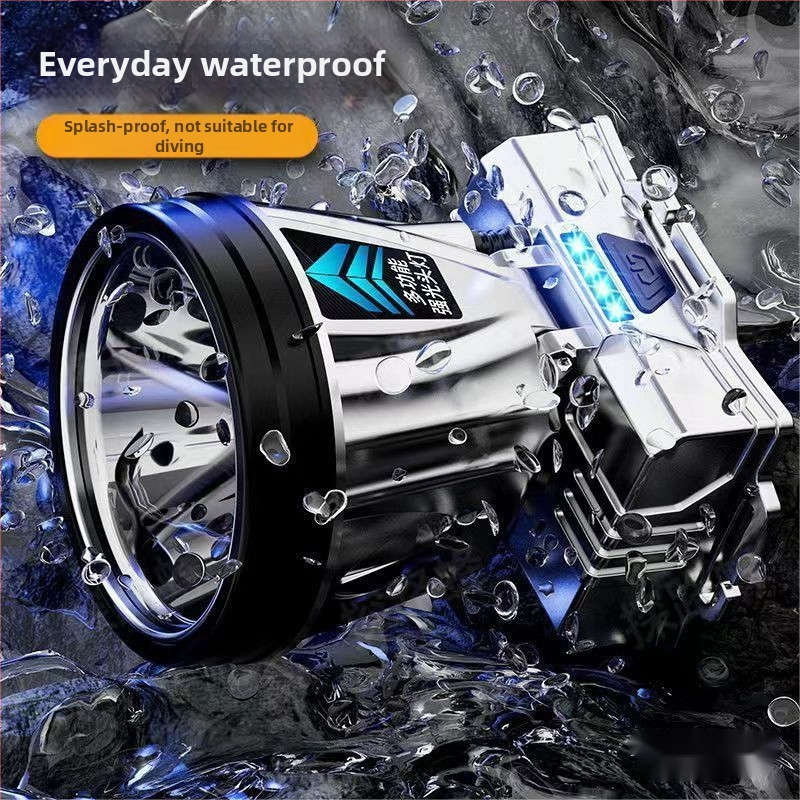 Επαναφορτιζόμενος LED φακός κεφαλής, 300W, μακριά δέσμη, με τοποθέτηση στο κεφάλι, για νυχτερινό ψάρεμα.