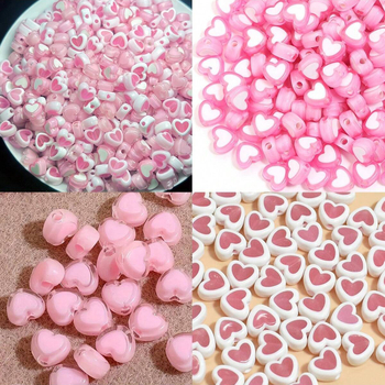 DIY Sada doplnkov • Akrylové korálky • Elektroplating povrch • Návrh broskyňové srdce • Model Z0119