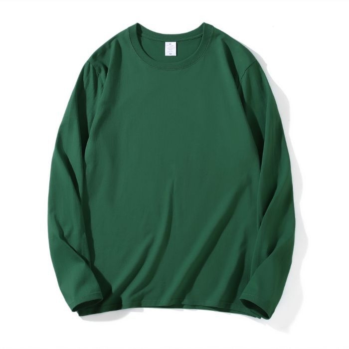 Тениска с дълги ръкави, свободен силует, 90–95% памук, кръгла яка, европейски и американски стил