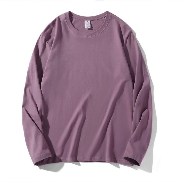 Тениска с дълги ръкави, свободен силует, 90–95% памук, кръгла яка, европейски и американски стил