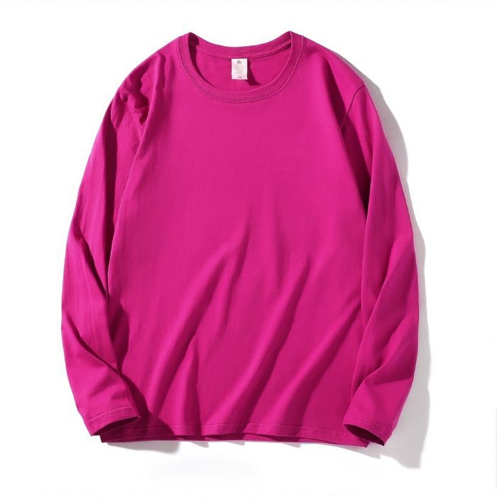 Тениска с дълги ръкави, свободен силует, 90–95% памук, кръгла яка, европейски и американски стил