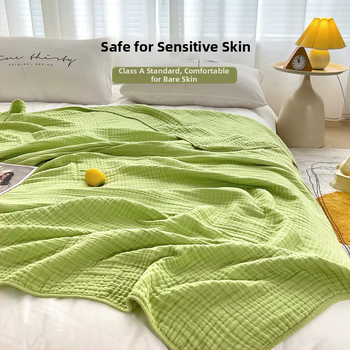 SY-D Šesťvrstvová bubble gauze letná prikrývka, jednoduchý jednobarevný vzor, prikrývka na posteľ