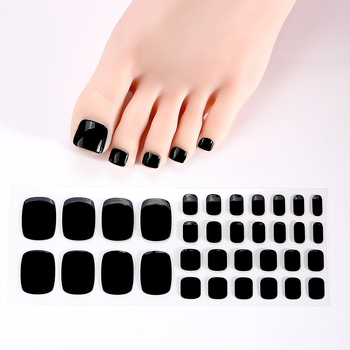 Stickere gel pentru unghii de la picioare, stil simplu, model Candy, 34 coli