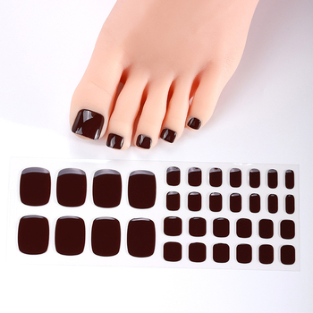 Stickere gel pentru unghii de la picioare, stil simplu, model Candy, 34 coli