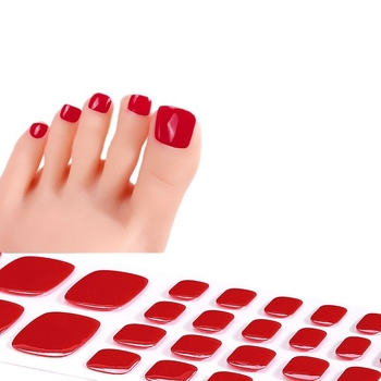 Stickere gel pentru unghii de la picioare, stil simplu, model Candy, 34 coli