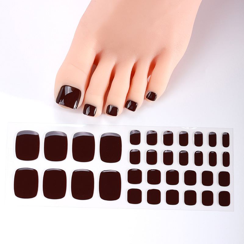 Stickere gel pentru unghii de la picioare, stil simplu, model Candy, 34 coli