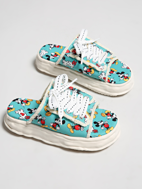 Сандали с дебел подмет, японски стил, форма на пръста като рибешка уста, горна част от плат, подметка от термопластичен еластомер