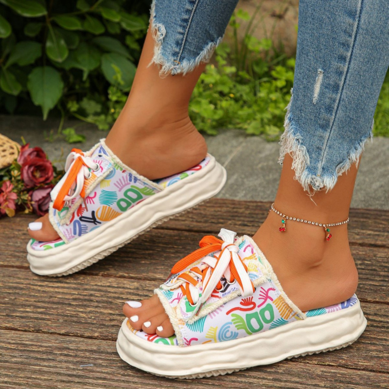 Сандали с дебел подмет, японски стил, форма на пръста като рибешка уста, горна част от плат, подметка от термопластичен еластомер