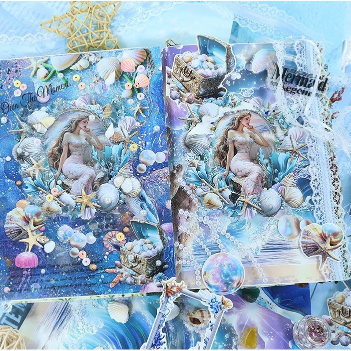 Donghong set samolepiek do denníka so sušenými kvetmi — PET a washi papier, tlačené pozadia