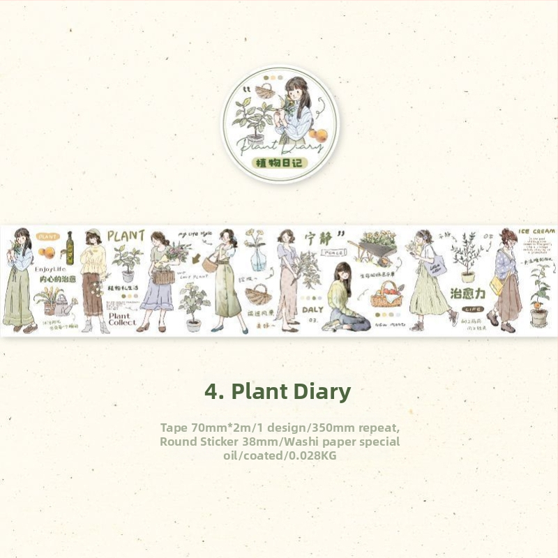 Washi páska a DIY scénické nálepky – Twilight: Lesná séria s postavami; Číslo položky: 3763H2000Z7303; Prispôsobenie: Áno; Importované: Nie; Hraničný vývoz: Nie