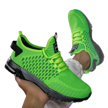 Мъжки леки дишащи спортни обувки с мрежеста горна част за бягане, връзки, кръгъл пръст, подметка MD
