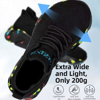 Unisex topánky na prechádzky s rozšíreným prstom, ľahká podrážka, mikrovláknový povrch