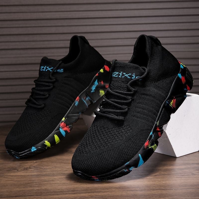 Unisex topánky na prechádzky s rozšíreným prstom, ľahká podrážka, mikrovláknový povrch