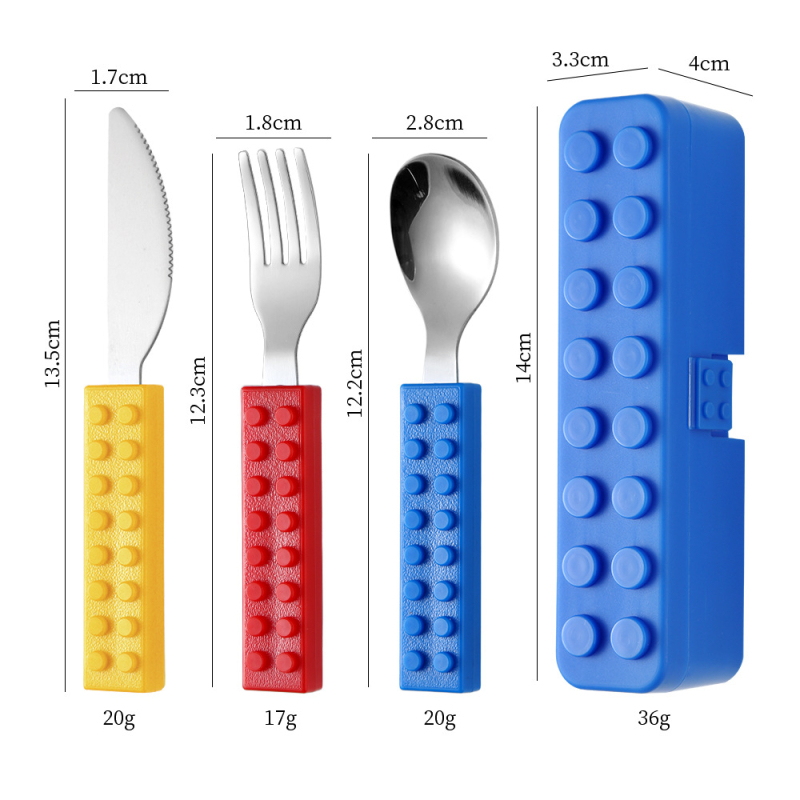 Σετ παιδικών μαχαιροπίρουνων σε δυτικό στυλ: μαχαίρι, πιρούνι και κουτάλι από ανοξείδωτο χάλυβα 410 με καθρέφτισμα επιφάνειας, δημιουργικά εκπαιδευτικά είδη για παιδιά