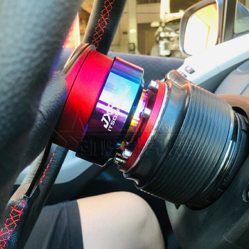 Automobilové rýchle uvoľnenie volantu — závodné volán, zliatina, kovová základná podložka, značka isok, prispôsobenie: Áno