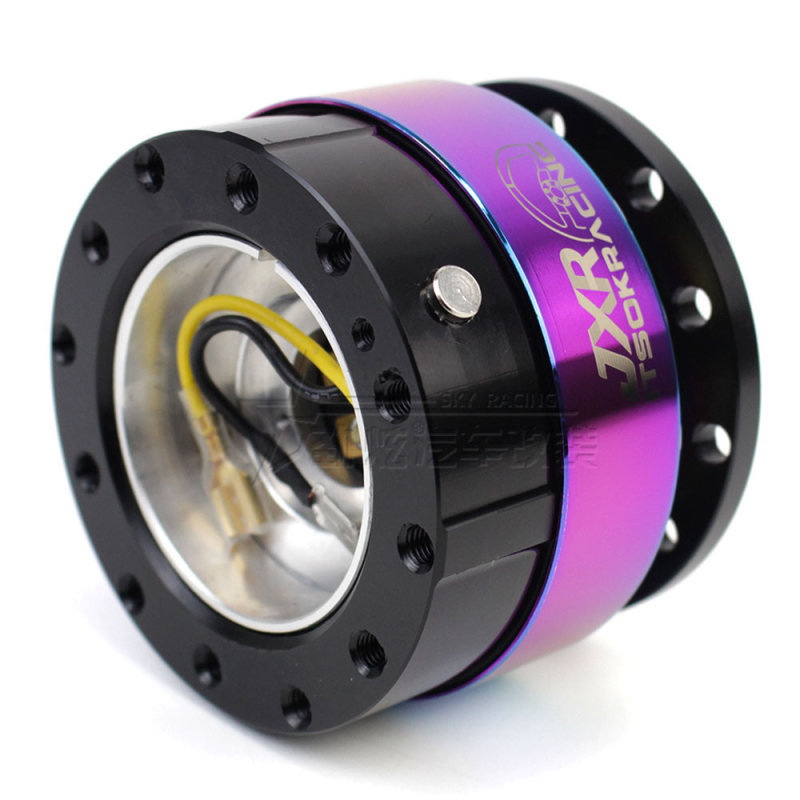 Automobilové rýchle uvoľnenie volantu — závodné volán, zliatina, kovová základná podložka, značka isok, prispôsobenie: Áno