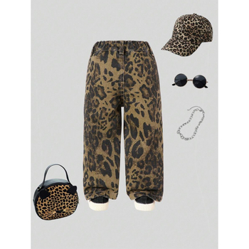 Детски костюм – леопардов принт, Lolita стил, Lyocell тъкан, регенирано целулозно влакно, лято 2022