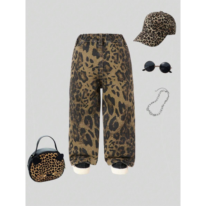 Детски костюм – леопардов принт, Lolita стил, Lyocell тъкан, регенирано целулозно влакно, лято 2022