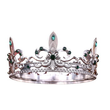 Accesoriu pentru cap – Tiara Barocă cu cerc complet pentru nunți, aliaj, placare electrolitică, unisex, brand Tuan Ming