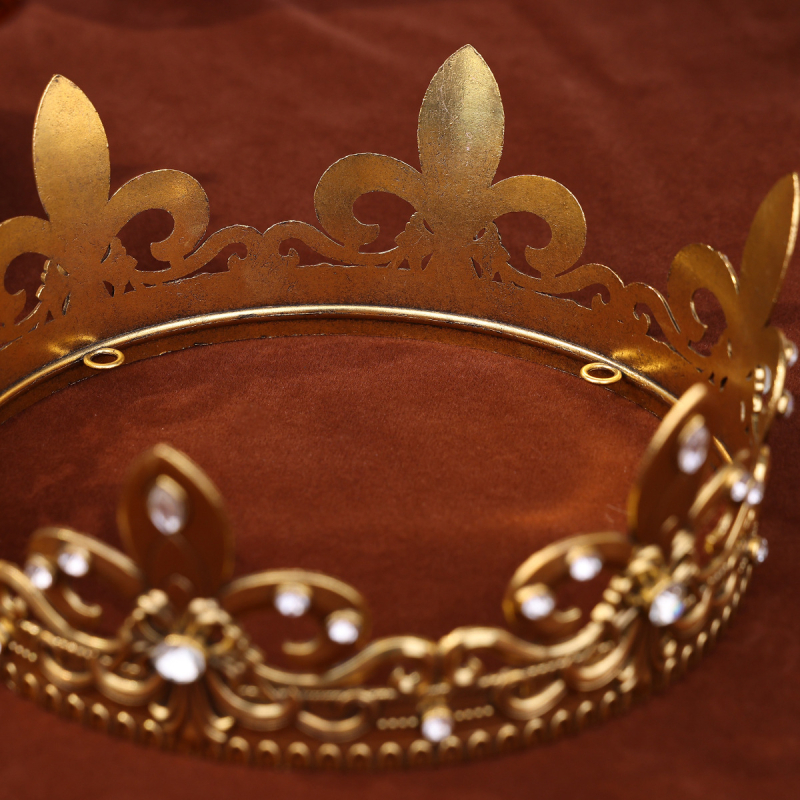Accesoriu pentru cap – Tiara Barocă cu cerc complet pentru nunți, aliaj, placare electrolitică, unisex, brand Tuan Ming