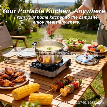 Tlakový hrniec s nepriľnavým povrchom, 201 nerezová oceľ, viacvrstvový spodok, vhodný pre všetky sporáky, hmotnosť 3200 g