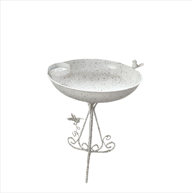 Metalno kupalište za ptice, slobodno stojeće, za vrt i dvorište, geometrijski oblik, konstrukcija od željeza